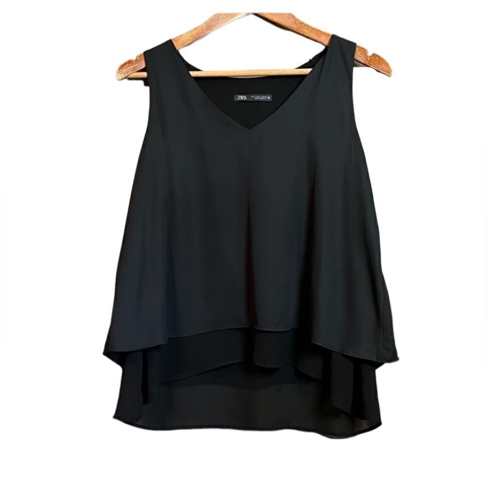3 for $30! Zara black‎ layered tank. Size small